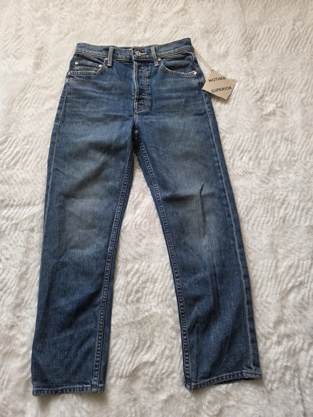 Mother Superior Blue Straight-Leg Men’s Jeans - Picture 10 of 10